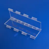 Volet roulant en cristal de style moderne lamelles transparentes en polycarbonate transparent pour PC porte pliable en plastique PVC avec serrure centre commercial en fibre de verre