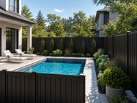 Clôture modulaire en aluminium DIY, hauteur 6 pieds, style moderne, configuration flexible pour jardin, cour, balcons, chantier de construction