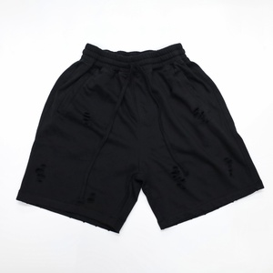 Pantalones Cortos Deportivos Casuales Personalizados con Estampado de Logotipo, Estilo Vintage Desgastado, Lavado Ácido, Efecto Desteñido por el Sol, para Hombre - Product Image 3