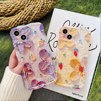 Coque Souple en TPU Motif Fleur pour iPhone 14, iPhone 13, 17 Pro, 17 Pro Max, 17 – Étui Anti-Lumière Bleue Exclusif pour Filles