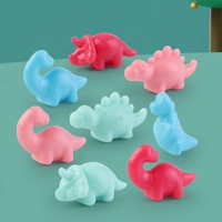 Jouet dinosaure 4 couleurs mélangées, petit jouet en capsule portable, machine à attraper des dinosaures, mini jouets surprise avec boîte d'affichage