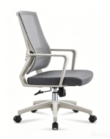 Chaise pivotante ergonomique en maille, dossier mi-haut réglable avec roulettes, vente en gros pour la maison et le bureau