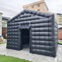 Dôme igloo gonflable mobile de 5 m de diamètre en tissu Oxford blanc résistant à l'eau avec éclairage LED pour fêtes nocturnes en extérieur