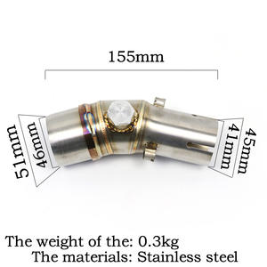 Мотоцикл accesorios Z250SL выхлопная средняя соединительная часть соединителя трубы адаптер для Kawasaki Z250 z300 ниндзя 250 300 2013-2016 - Product Image 6