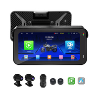 Écran CarPlay pour moto Aoocci 6,25 pouces, CarPlay sans fil, Android Auto, navigation GPS, caméra embarquée DVR, BSD, TPMS, étanche
