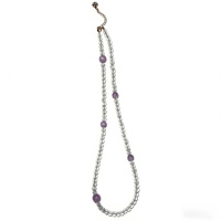 Collier de perles en Kunzite naturelle et quartz clair, réglable 44-47cm, plaqué or S925, cristal de guérison, bijou romantique pour femme, cadeau