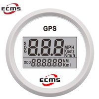Compteur de vitesse GPS numérique, jusqu'à 999 km, nœuds mh, avec GPS, compteur de vitesse, pour bateau, Yacht, bateau, odomètre, 52mm