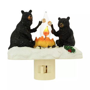 Lampes de nuit créatives GUANGLI GL-SZ17, effet feu de camp <span class=keywords><strong>clignotant</strong></span>, sorcière, Halloween, à brancher, 110/240V, interrupteur à bouton naturel, certifiées ETL - Product Image 3