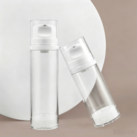Botol Pompa Vakum PP Grosir untuk Kemasan Kosmetik Silinder Transparan 30ml 50ml 80ml 100ml 120ml 150ml Kosong untuk Serum dan Lotion