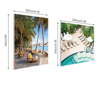 Boîte à lumière publicitaire pliable en tissu imperméable en aluminium/PVC personnalisée ADMAX, impression personnalisée, 6,5 x 6,5 pi/8 pi, éclairage LED double face