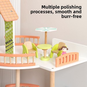 <span class=keywords><strong>Maison</strong></span> de poupée en bois en forme de L - Château de princesse - Villa d'angle pour enfants - Grande <span class=keywords><strong>maison</strong></span> de poupée écologique pour jeu d'imitation - Cadeau - Product Image 3