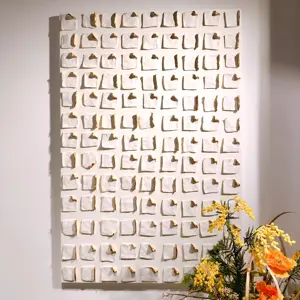 لوحة جدارية سيراميك فاخرة ثلاثية الأبعاد بتصميم عصري بسيط، لوحة فنية جدارية تجريدية من السيراميك لديكور المنزل - Product Image 1