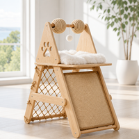 Griffoir et structure d'escalade pour chat en bois massif et sisal de luxe - Durable, écologique, facile à assembler, lit pour chat d'intérieur