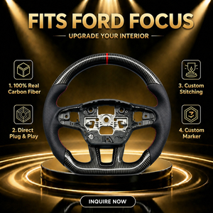 Volante de Fibra de Carbono Real, Mejora Interior para <span class=keywords><strong>Ford</strong></span> <span class=keywords><strong>F150</strong></span> <span class=keywords><strong>Raptor</strong></span> 2015-2020, <span class=keywords><strong>Precio</strong></span> Bajo al por Mayor, Directo de Fábrica - Product Image 1