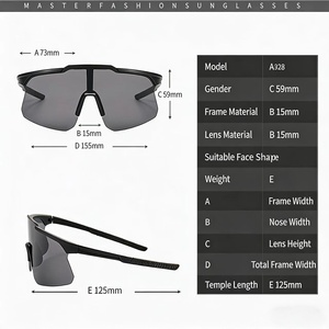 Gafas de Sol Deportivas Polarizadas <span class=keywords><strong>Rhaegal</strong></span> CD9206 con Marco de PC sin Montura, Duraderas, para Hombre y Mujer, Lentes UV400, Color Blanco, para Senderismo al Aire Libre - Product Image 6