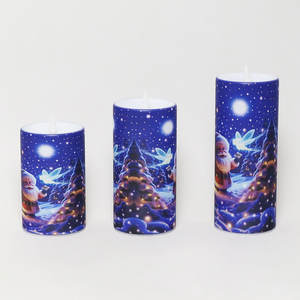 Fête de mariage de Noël à la maison décoration extérieure 3D vraie flamme mobile scintillante bougies à LED sans flamme bougie en verre soufflé à la main - Product Image 4