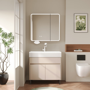 Floor-standing bathroom cabinet ceramic integrated basin combination bathroom with drawer deepened hand wash basin - Product Image 5
