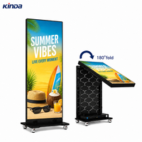 Écran d'affichage LED portable sur pied P1.25 P1.5 P1.8 P2 P2.5, panneau publicitaire LED pliable pour magasin de détail