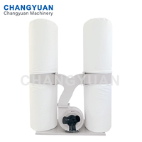 Nouveau dépoussiéreur industriel à double sac CHANGYUAN 220V/380V, moteur 3KW 4.02HP, construction robuste en acier, pour copeaux de bois