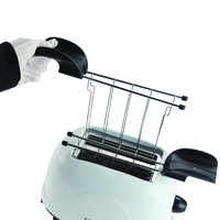 Grille-pain électrique 2 fentes en plastique intégral, toucher froid, prix abordable, modèle 304 #   Grill en acier inoxydable pour usage domestique, 700W, minuterie numérique