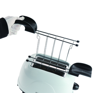 <span class=keywords><strong>Grille</strong></span>-<span class=keywords><strong>pain</strong></span> électrique 2 fentes en plastique intégral, toucher froid, prix abordable, modèle 304 #   Grill en acier inoxydable pour usage domestique, 700W, minuterie numérique - Product Image 2