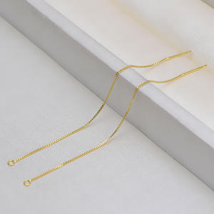 อุปกรณ์ DIY อเนกประสงค์ ต่างหูแบบกล่องเหล็ก S925 พร้อมสายยาว ประดับมุก หยก ตัวล็อคปลอดภัย แบบเปล่า รุ่น 1741 - Product Image 4