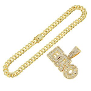 สร้อยคอจี้ตัวอักษร ERO สไตล์ฮิปฮอปสุดเท่ ดีไซน์เรียบง่าย วัสดุอัลลอยด์ ขายดี สร้อยคอผู้ชาย เครื่องประดับแฟชั่น ขายส่ง - Product Image 5