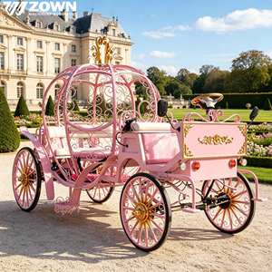 Chariot de princesse de conte de fées en forme de citrouille, portable, en acier, couleur personnalisable, en promotion au prix d'usine - Product Image 1