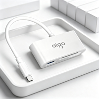 Lecteur de cartes multifonction, emplacements pour cartes mémoire SD TF avec port USB2.0, Plug-and-Play pour ordinateur portable, tablette et appareils intelligents USB-C
