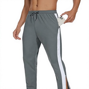 Pantalones Deportivos para Hombre, Cierre en Tobillos, Corte Ajustado, para Entrenamiento, Running, Atletismo, Baloncesto, con Bolsillos con Cierre - Product Image 3