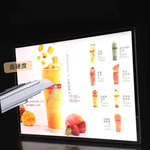Led Slim hộp Đèn backlit quảng cáo LED Khung áp phích khả năng hiển thị cao bảng hiệu cho mục đích quảng cáo