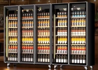 Armoire Réfrigérée Commerciale Monotempérature à Trois Portes, Écran Tactile, Refroidissement par Air, en Acier Inoxydable 304, pour Vins, Bières et Boissons, Numérique