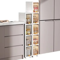 COIZY Nouvelle Armoire de Rangement Latérale Moderne pour Salle de Bain, Pliante, Écologique, Étanche, à 3 Niveaux, en Plastique, pour Espaces Étroits
