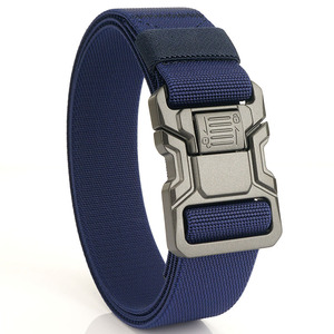 Wholesale Black Men's Alloy Stretch Tactical Safety <strong>Work</strong> <strong>Belt</strong> with Auto Lock Buckle for Official Workers - Product Image 3