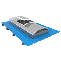 Ventilateur de toit en acier, ouvre-toit automatique pour système de ventilation naturelle des installations industrielles