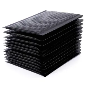 사용자 정의 친환경 재활용 대형 배송 블랙 버블 메일러 8.5*12 폴리 랩 로고 디자인 패딩 봉투 메일 링 가방