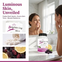 Gélules de Glutathion OEM pour le Blanchiment de la Peau, Supplément de Glutathion pour le Soin et l'Éclat de la Peau des Femmes