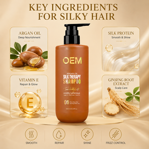 Champú de aceite de argán marroquí reparador y de limpieza profunda sin sulfatos, de marca privada para proveedores mayoristas, para un cabello suave y brillante - Product Image 4