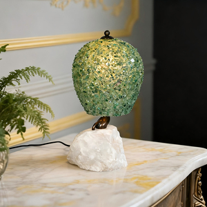 High End Jade Glass Mosaic <b>Lamp</b> Stone <b>Base</b> <b>Table</b> <b>Lamp</b> Handmade Luxury Decorative Lighting for Home Luxury Decorative Night <b>Lamp</b> - Product Image 4