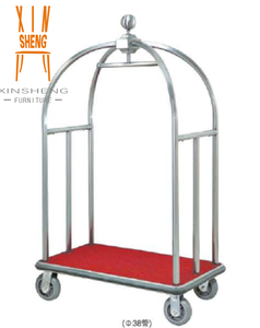 <strong>Gold</strong> Plated Hotel Birdcage Luggage <strong>Trolley</strong> Bellboy Luggage <strong>Trolley</strong> - Product Image 2
