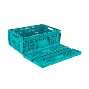 600x400x220mm Foldable <b>plastic</b> bin caisse en plastique pliable collapsible <b>plastic</b> <b>crates</b> for sale