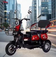 Scooter électrique pour adultes, tricycle, quad pour la conduite urbaine, peut transporter trois personnes, frein à disque 1000W