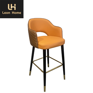 Fábrica al por mayor Custom Villa de lujo de madera de cuero Taburete Home Breakfast Trona - Product Image 5
