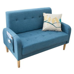 Offerta Speciale: Divano Moderno Minimalista Nordico a 2 Posti in Misto Lino Blu, Arredamento per Soggiorno, Ideale per <span class=keywords><strong>Piccoli</strong></span> Spazi e Appartamenti in Affitto - Product Image 3