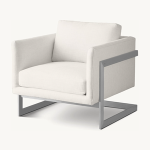 Sassanid Oem Ultra-Comfortabele Zitplaatsen Luxe Woonkamer Meubilair Milo Gepolijst Roestvrijstalen Frame Lounge Stoel - Product Image 3