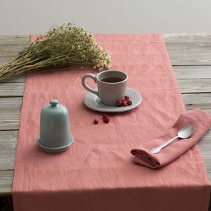 Modern Home 100% Linen <strong>Long</strong> Pink <strong>Table</strong> <strong>Runner</strong> for Wedding - Product Image 6