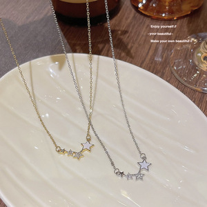 Collana in Acciaio al Titanio di Alta Qualità con Design Speciale Ispirato alle Stelle, Gioielleria Giapponese e Coreana per Donne, Bestseller <span class=keywords><strong>Online</strong></span> - Product Image 4