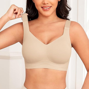Vendita calda senza cuciture da donna doppio <span class=keywords><strong>reggiseno</strong></span> imbottito Push up di supporto comode cinghie larghe con fibbie senza fili <span class=keywords><strong>reggiseno</strong></span> Anti-cedente - Product Image 3