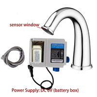 Robinet d'eau à capteur automatique HY-163D moderne robinet de lavabo monotrou monté sur le pont sans contact pour noyau de vanne en céramique de salle de bain