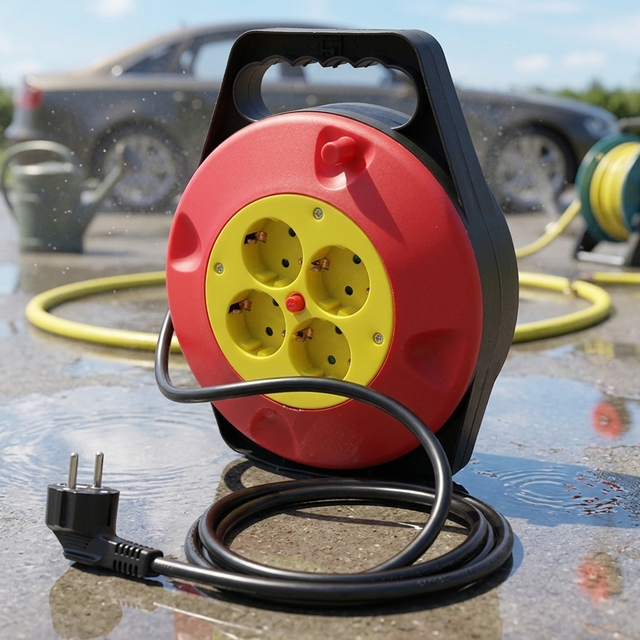 Wholesale Small Cable Sockets Retractable Power Cord Cable Reels Mini Hose Reel Drum Heavy Duty Extension Heavy Duty Power